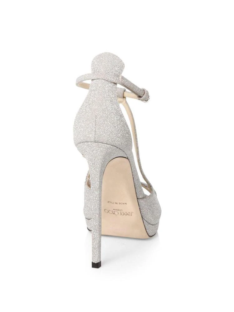 商品Jimmy Choo|Jimmy Choo - Fawne Shimmer Leather Open-Toe Pumps,价格¥2683,第2张图片详细描述