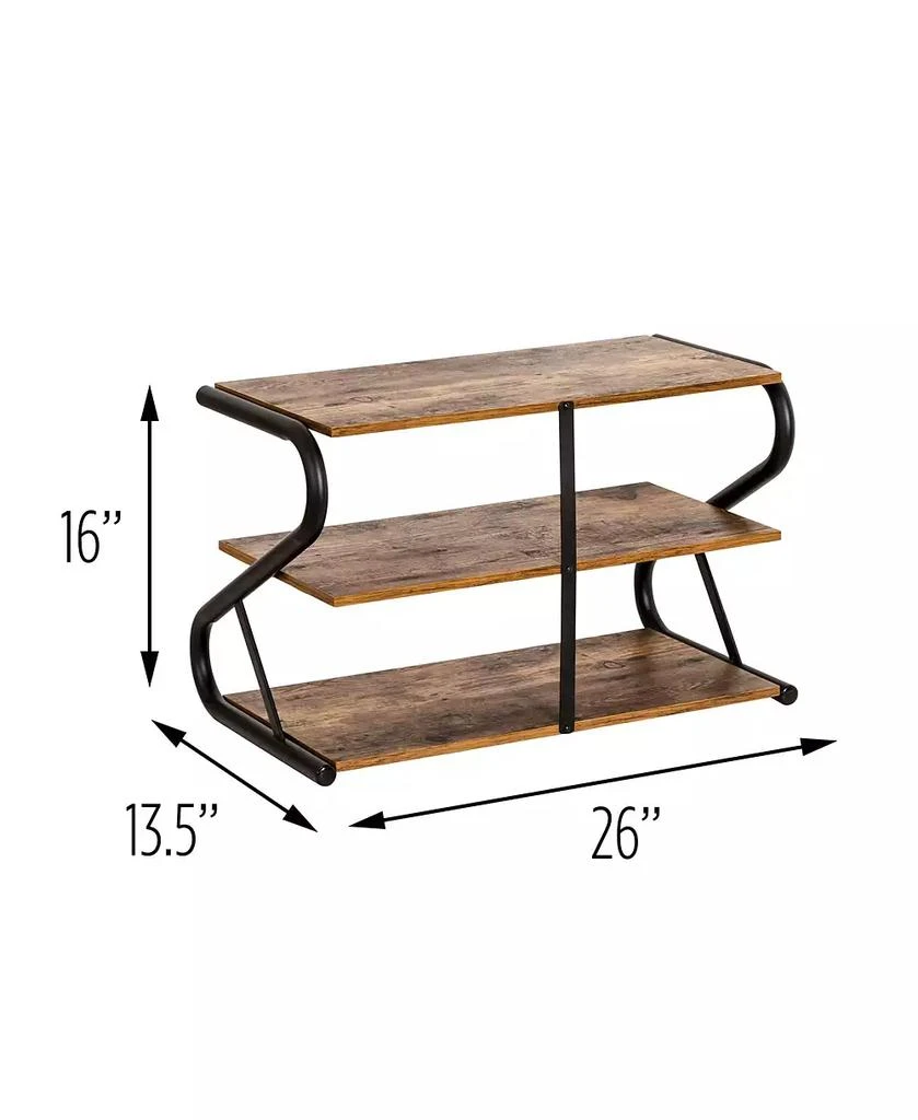 商品Honey Can Do|Rustic 3-Level Shoe Rack,价格¥670,第4张图片详细描述