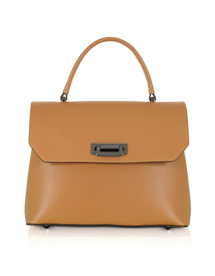商品Le|Le Parmentier Lutece 中号干邑色皮革顶柄挎包,价格¥762,第1张图片