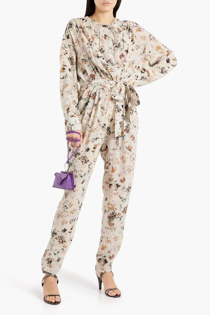 商品IRO|Mattai wrap-effect floral-print Lyocell and silk-blend jumpsuit,价格¥1570,第2张图片详细描述