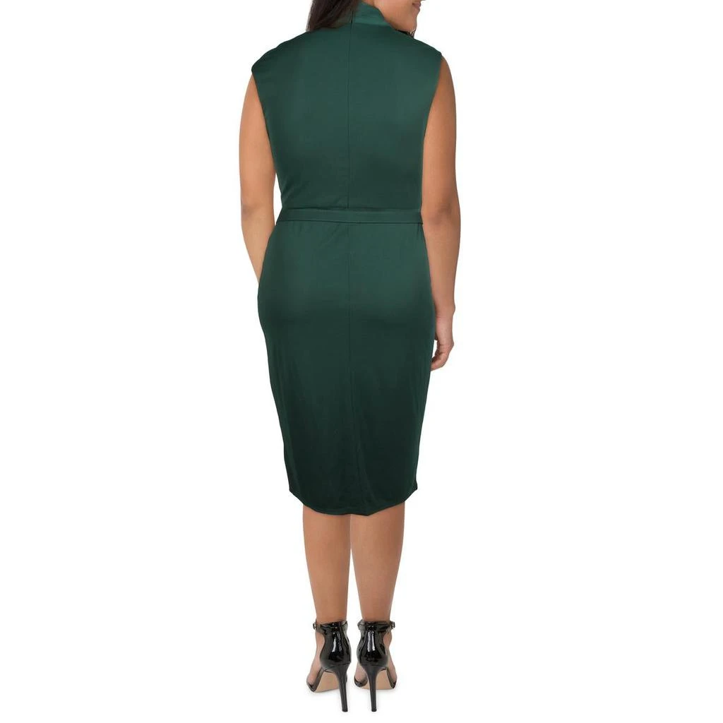 商品Ralph Lauren|Womens Mock Neck Cap Seeves Midi Dress,价格¥476,第1张图片详细描述