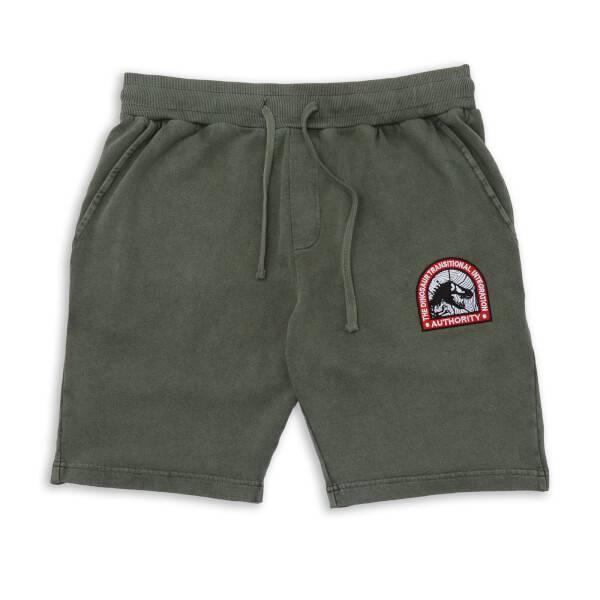 商品Jurassic World DTIA Ranger Embroidered Unisex Jog Shorts - Khaki,价格¥169,第1张图片