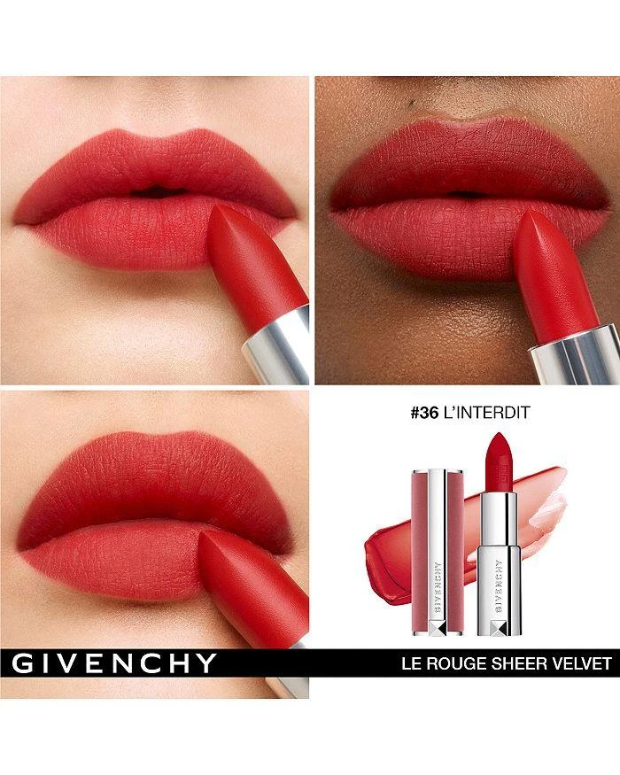 商品Givenchy|Le Rouge Sheer Velvet Matte Lipstick Customized Refill,价格¥233,第2张图片详细描述