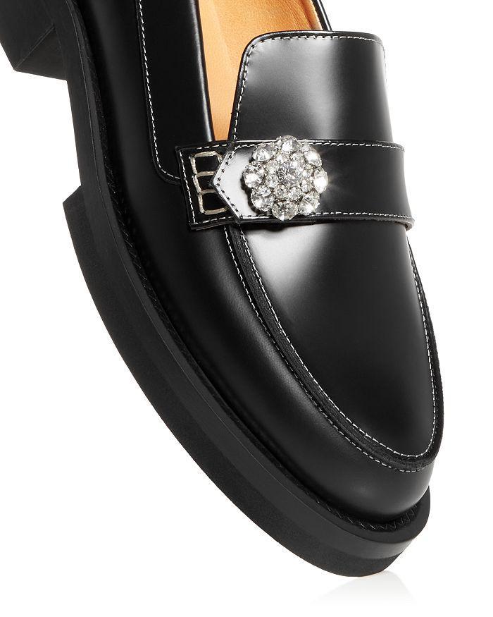 商品Ganni|Women's Embellished Moc Toe Loafers,价格¥2775,第7张图片详细描述