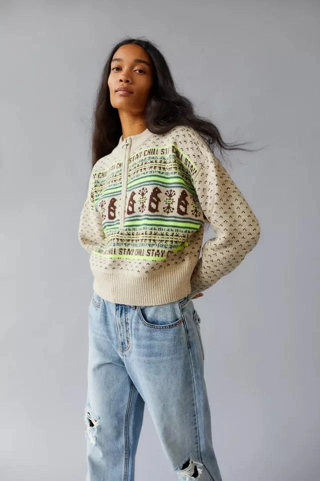 商品BDG|BDG Jesse Half-Zip Sweater,价格¥75,第3张图片详细描述