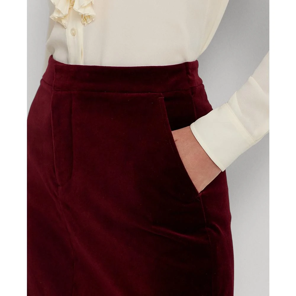 商品Ralph Lauren|Women's Stretch Velvet Pencil Miniskirt,价格¥1093,第4张图片详细描述