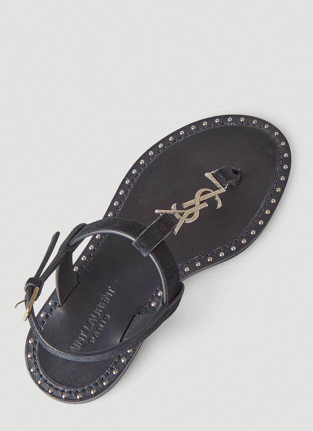 商品Yves Saint Laurent|Iota Sandals in Black,价格¥5744,第7张图片详细描述