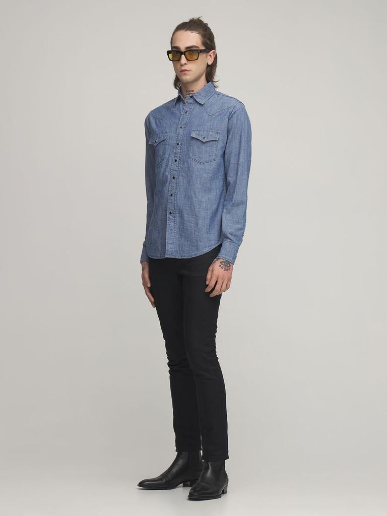 商品Yves Saint Laurent|Classic Western Cotton Linen Denim Shirt,价格¥4317,第1张图片