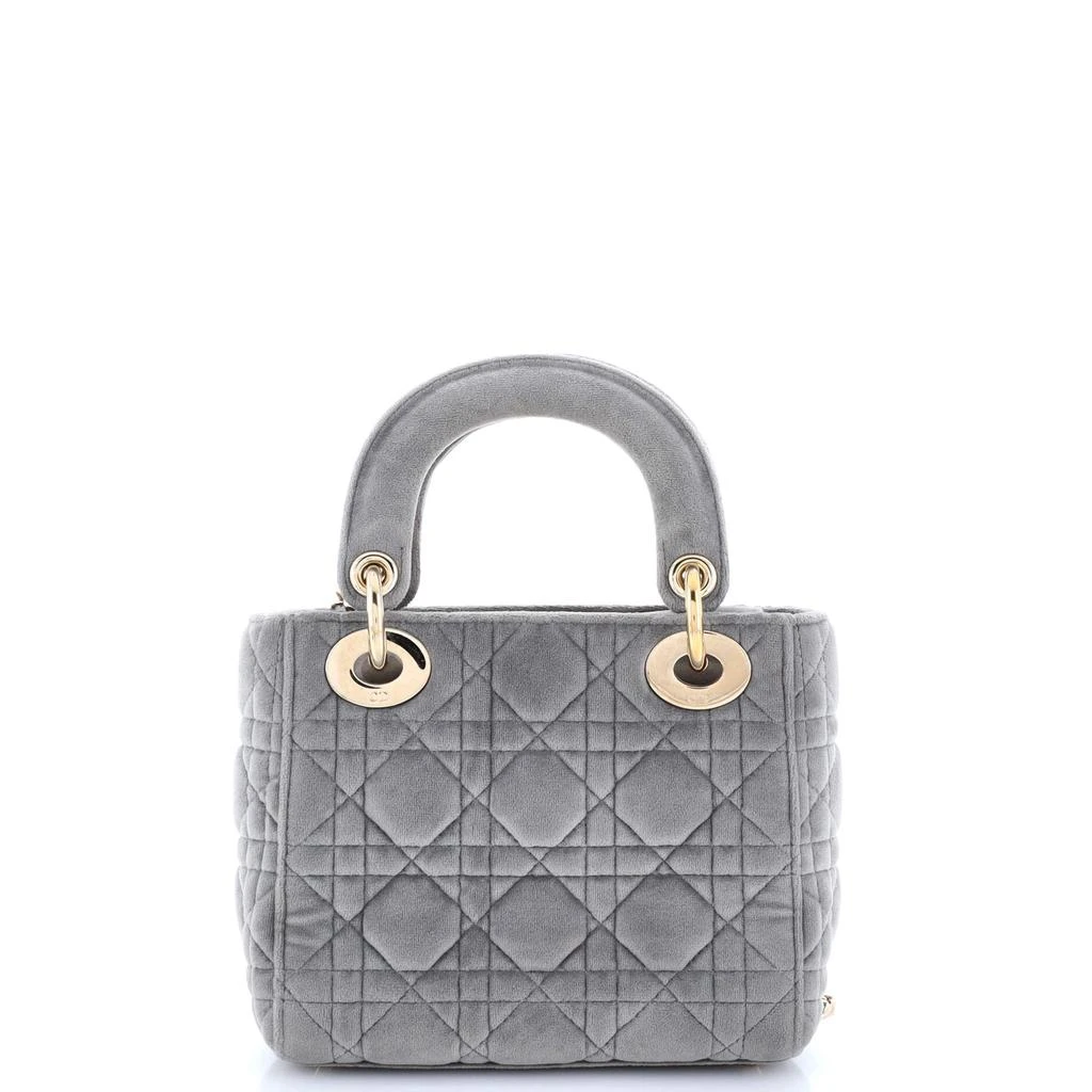 商品[二手商品] Dior|Lady Dior Chain Bag Cannage Quilt Velvet with Crystal Charms Mini,价格¥24026,第3张图片详细描述