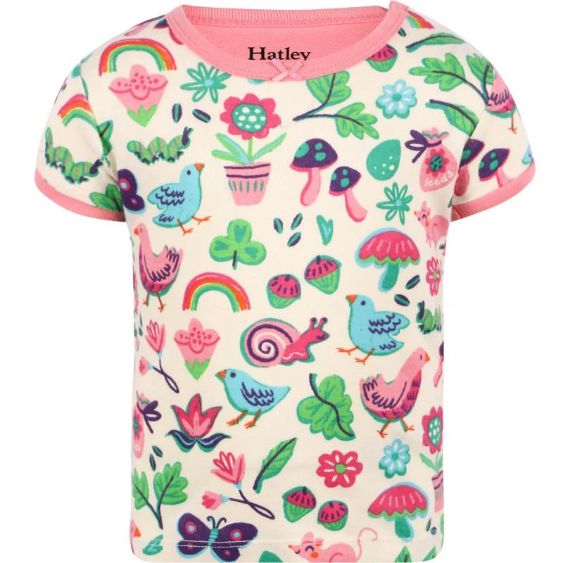 商品Hatley|Rainbow park organic pajama set in white and pink,价格¥402,第2张图片详细描述