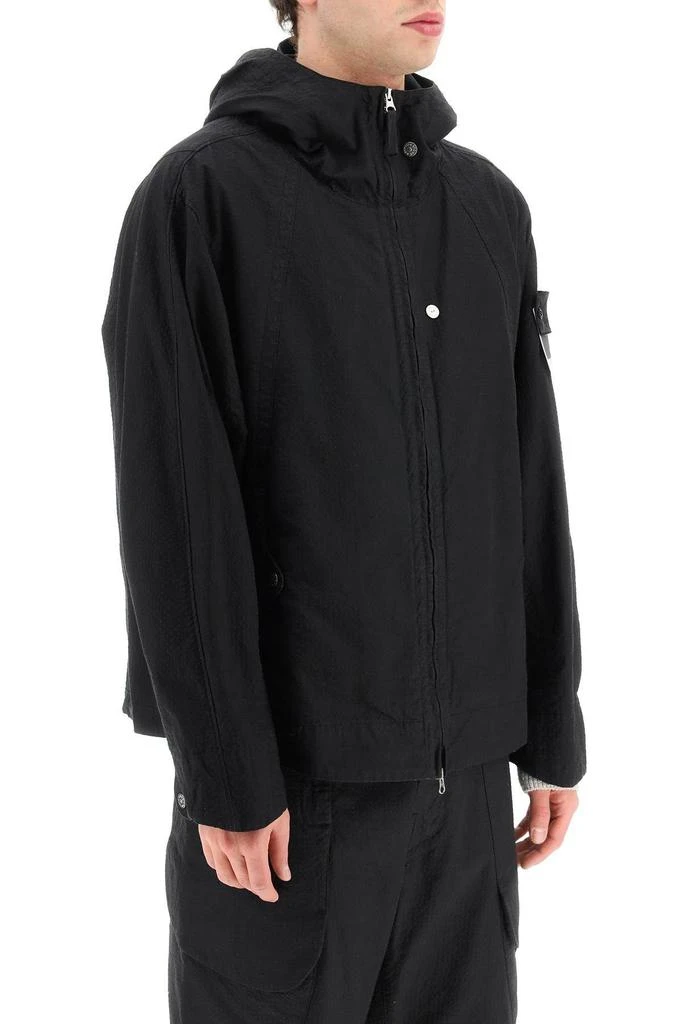 商品Stone Island|SHORT HOODED PARKA IN CO NY RIPSTOP-TC,价格¥3289,第3张图片详细描述