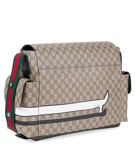 商品Gucci|婴幼儿 — GG帆布皮革妈咪包,价格¥19577,第3张图片详细描述