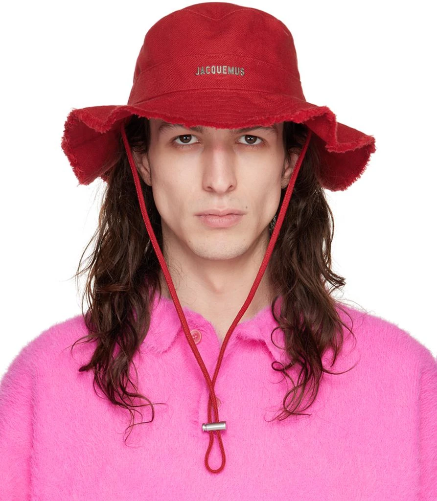 商品Jacquemus|Red 'Le Bob Artichaut' Bucket Hat,价格¥926,第1张图片