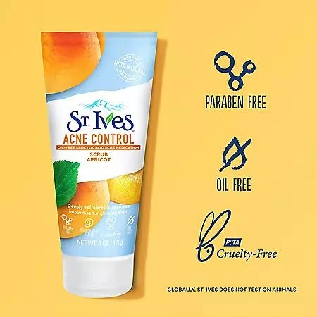 St. Ives Acne Control Apricot Scrub, 6 oz., 3 pk. 商��品