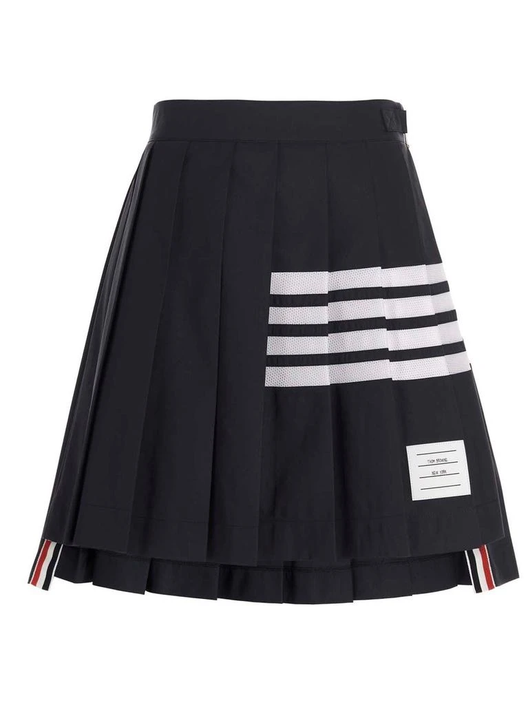 商品Thom Browne|Thom Browne Logo Patch Pleated Mini Skirt,价格¥6975,第1张图片