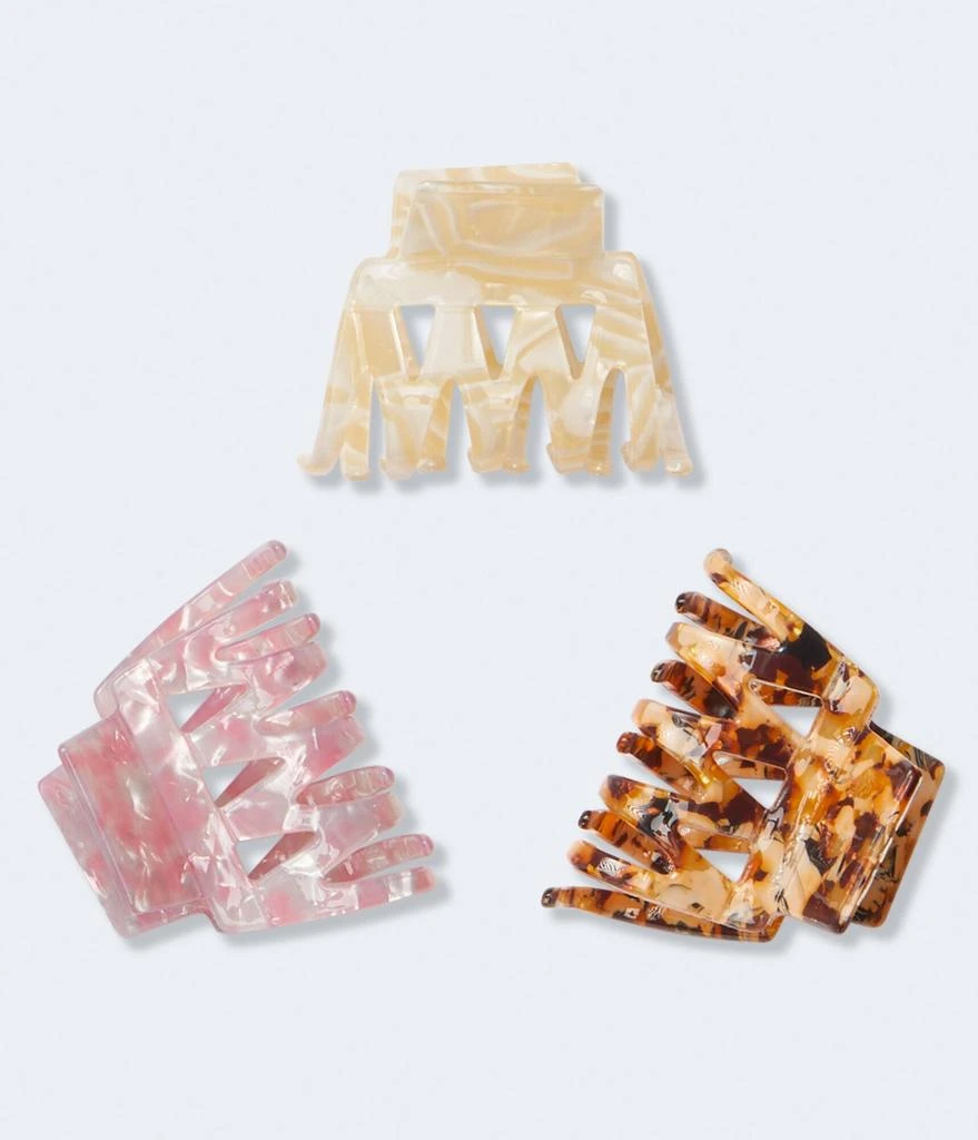 商品Aeropostale|Aeropostale Women's Swirled Claw Hair Clip 3-Pack,价格¥23,第1张图片