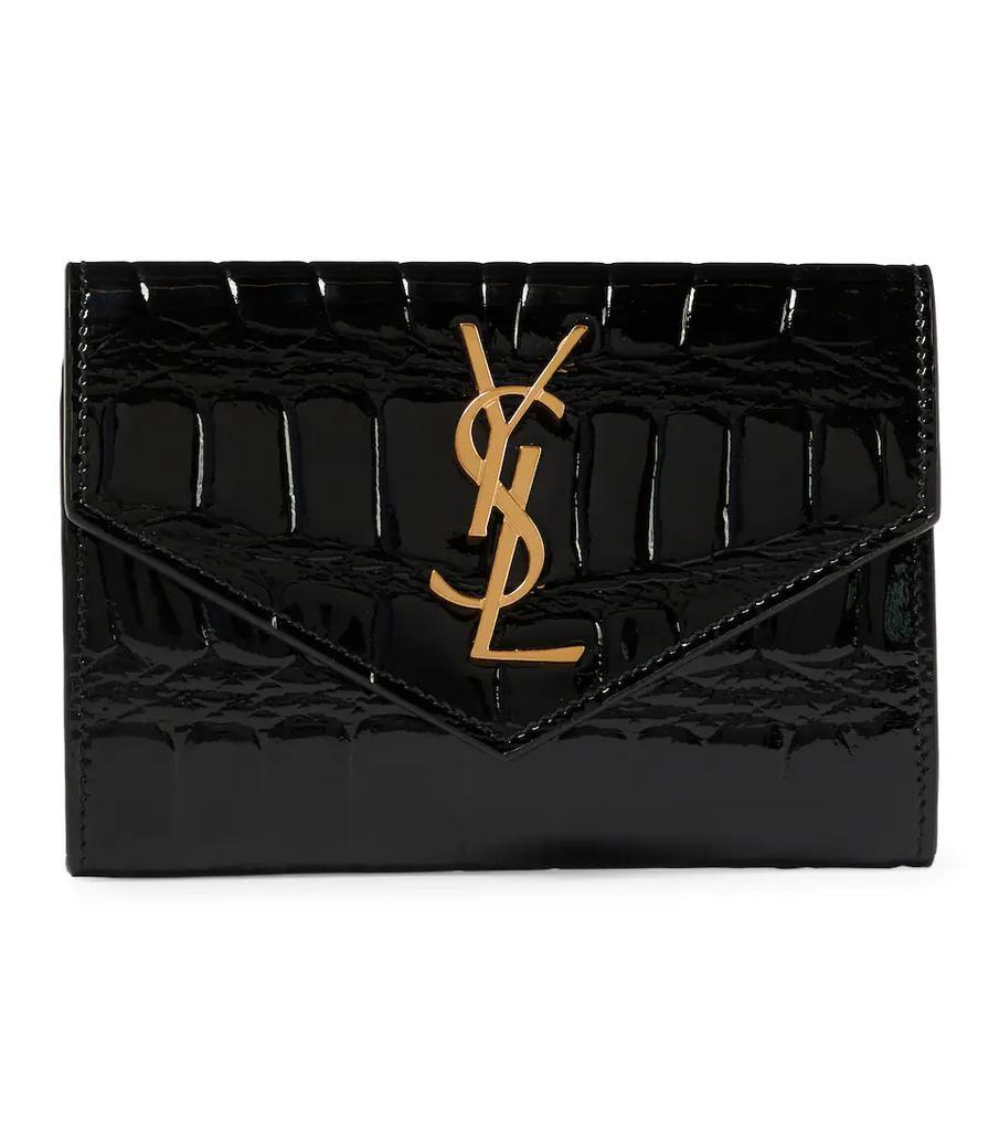 商品Yves Saint Laurent|Cassandre Small patent leather wallet,价格¥2958,第1张图片