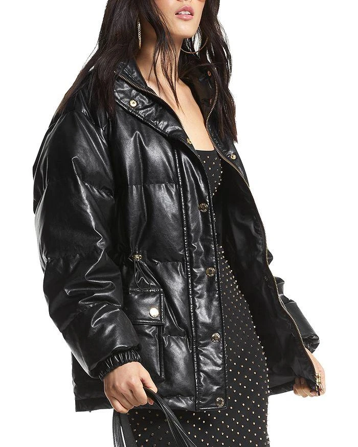 商品Michael Kors|Faux Leather Midweight Puffer Coat,价格¥1817,第1张图片详细描述