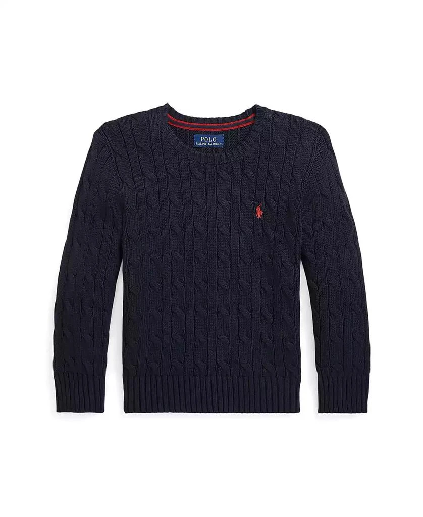 商品Ralph Lauren|Toddler and Little Boys Cable-Knit Cotton Sweater,价格¥124,第4张图片详细描述