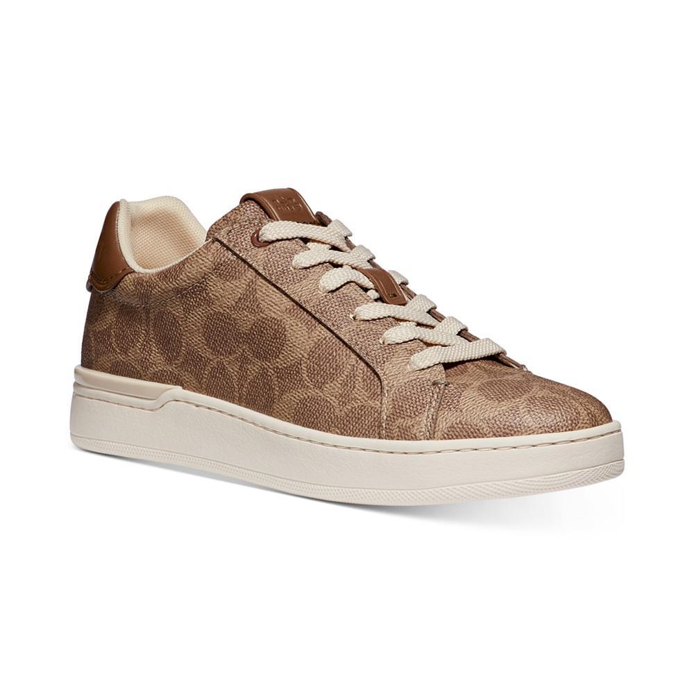 商品Coach|Women's Lowline Signature Lace-up Sneakers,价格¥1124,第1张图片