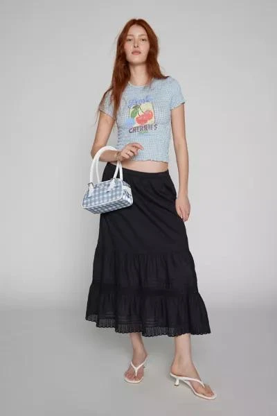 商品Kimchi Blue|Kimchi Blue Shay Smocked Gingham Tee,价格¥154,第3张图片详细描述