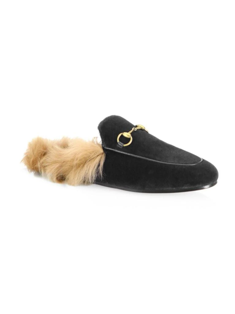 商品Gucci|毛绒丝绒穆勒鞋,价格¥6700,第2张图片详细描述