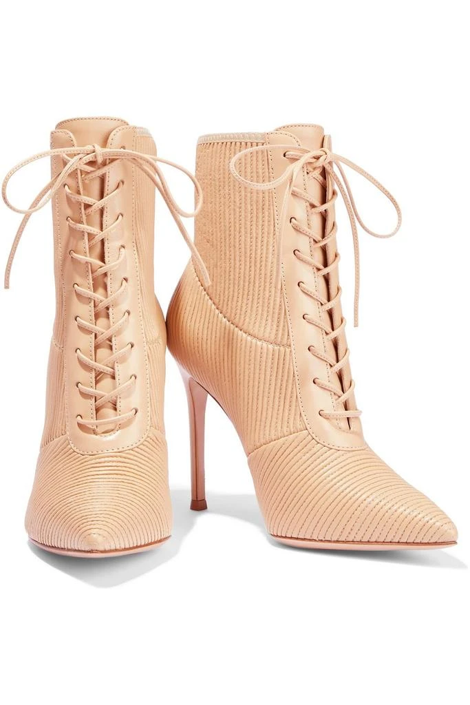 商品Gianvito Rossi|Zina lace-up quilted leather ankle boots,价格¥2846,第2张图片详细描述