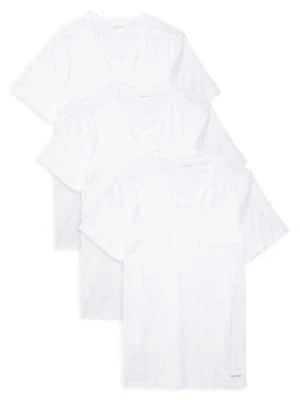 商品Calvin Klein|Cotton Classics 3-Pack V Neck Undershirts,价格¥177,第1张图片