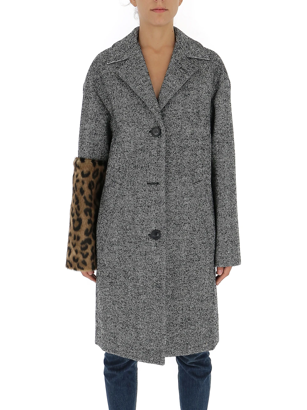 商品【商品预售7天】 N°21|N°21 女士大衣 N0123045F911 灰色,价格¥3861,第1张图片