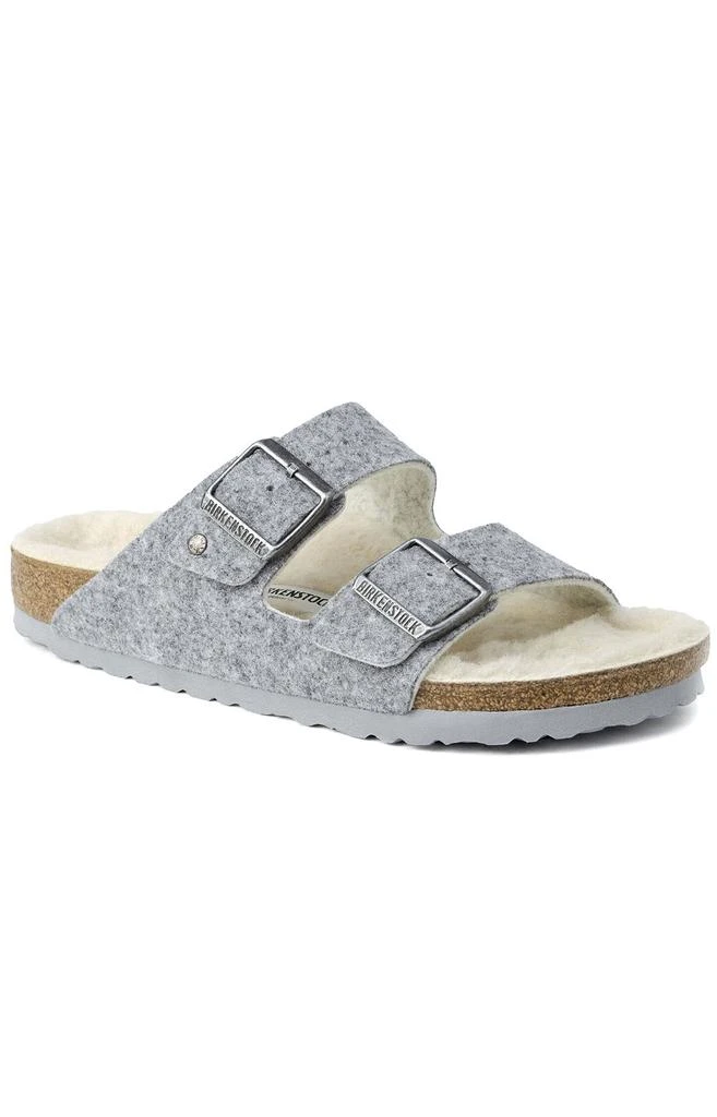 商品Birkenstock|(1015411) Arizona Wool Felt Sandals - Light Grey,价格¥340,第2张图片详细描述