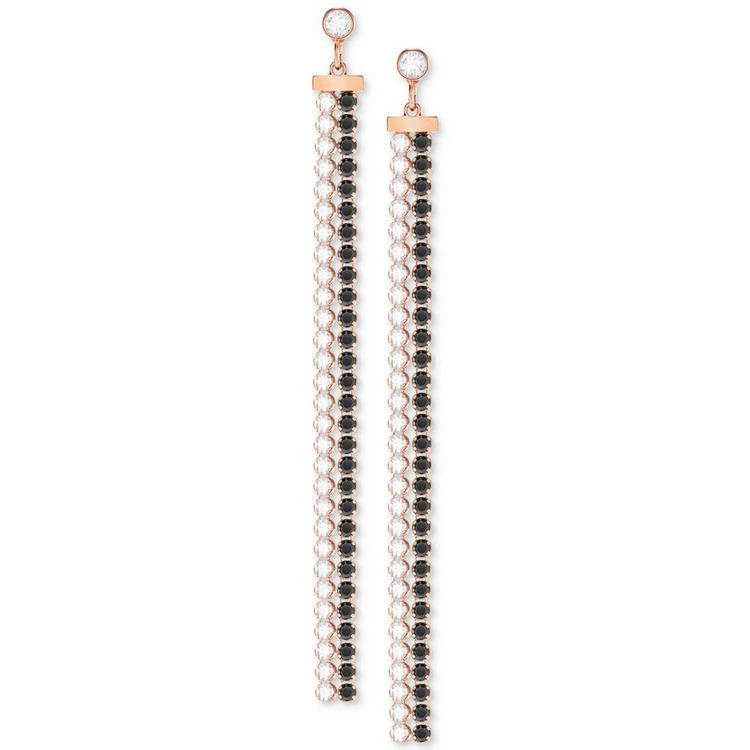 商品Swarovski|Rose Gold-Tone Crystal Fringe Earring Jackets,价格¥955,第1张图片