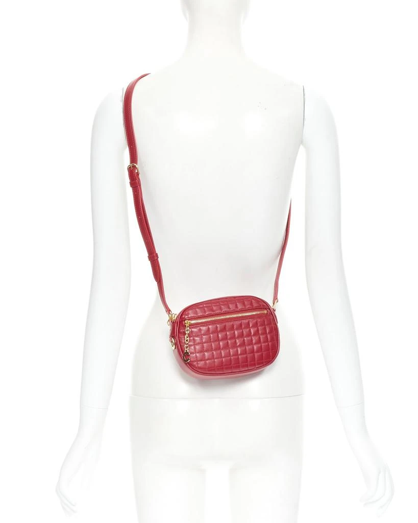 商品Celine|new CELINE Hedi Slimane 2019 C Charm red quilted small crossbody camera bag,价格¥9841,第2张图片详细描述