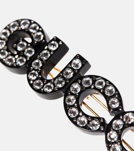 商品Gucci|Logo crystal-embellished hair clip,价格¥4623,第4张图片详细描述