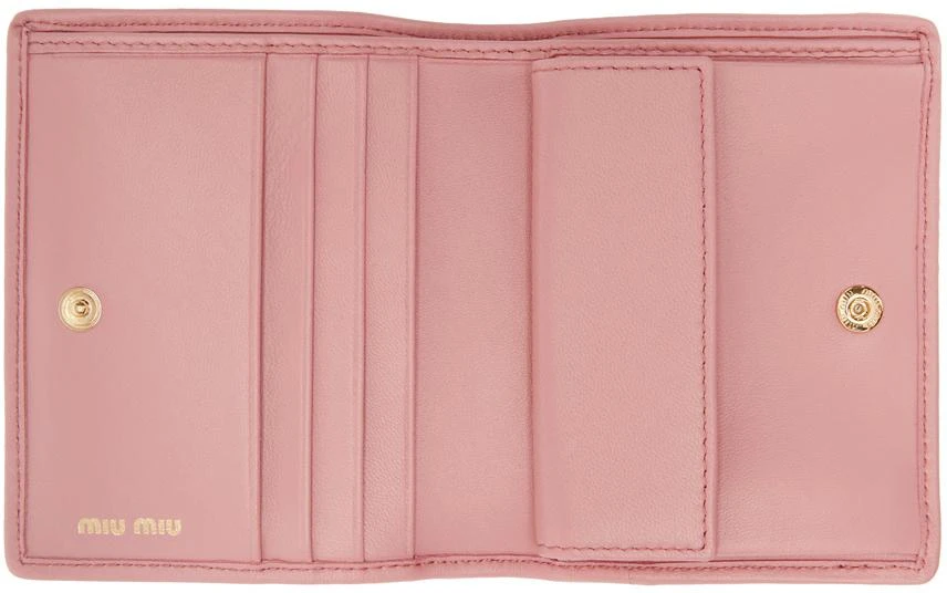 商品Miu Miu|Pink Quilted Crystal Wallet,价格¥3742,第3张图片详细描述