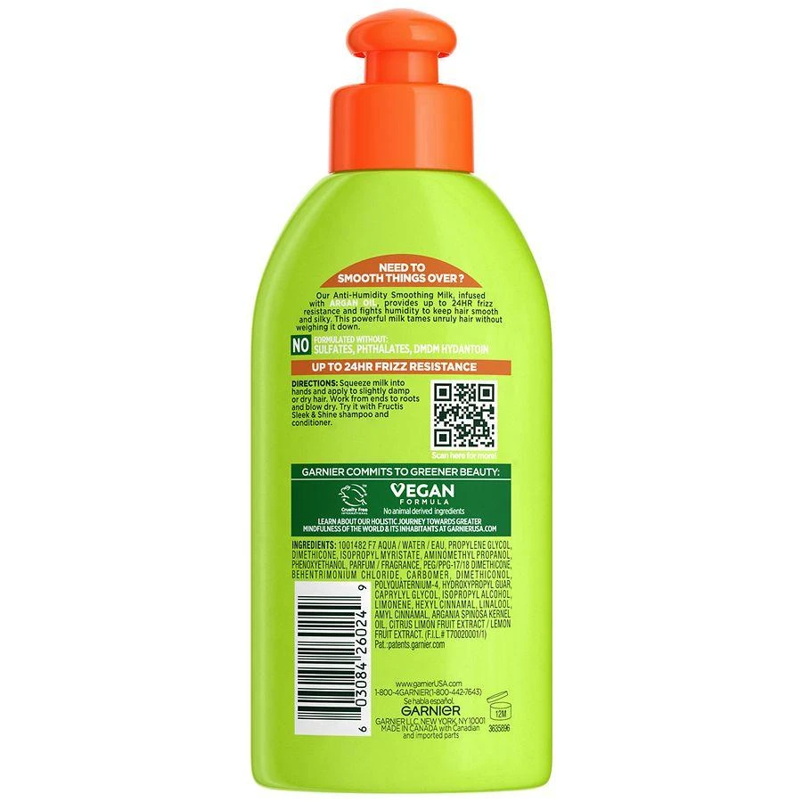 商品Garnier Fructis|Anti-Humidity Smoothing Milk, Flexible Hold, Argan Oil,价格¥51,第3张图片详细描述