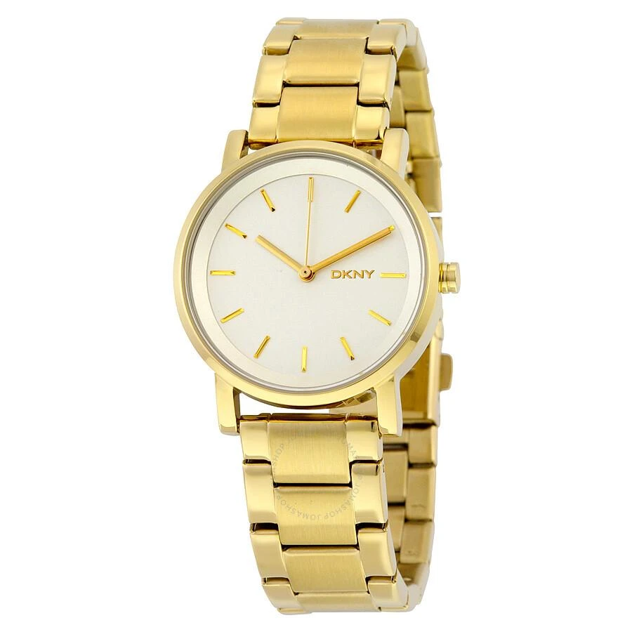 商品DKNY|Soho White Dial Yellow Gold-tone Ladies Watch NY2343,价格¥555,第1张图片