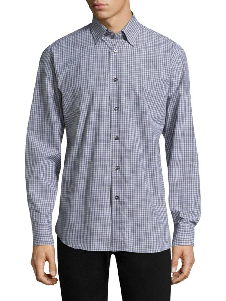 商品Brioni|Checkered Cotton Casual Button-Down Shirt,价格¥2341,第1张图片