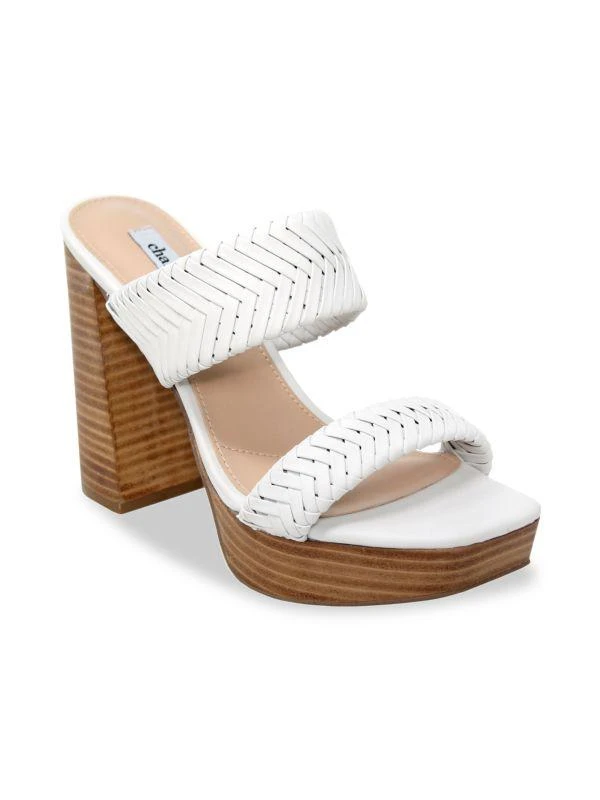 商品Charles David|Intro Block-Heel Leather Sandals,价格¥1037,第1张图片