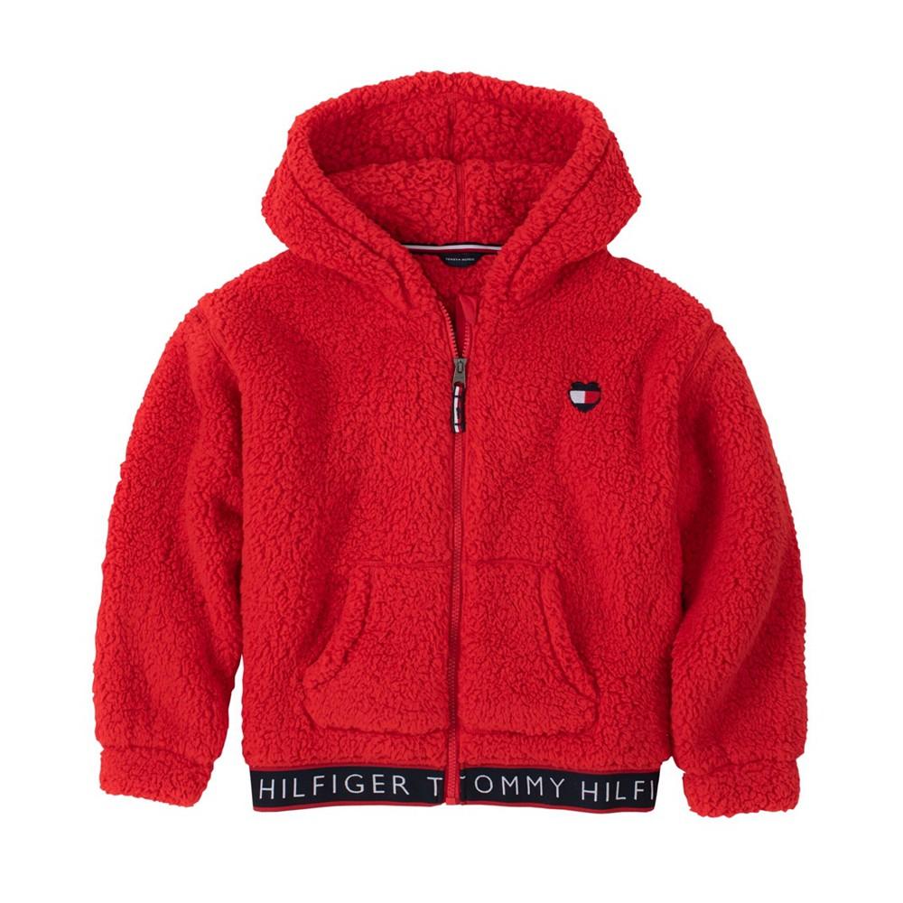 Big Girls Sherpa Zip-Up Hooded Sweatshirt商品第1缩略图预览