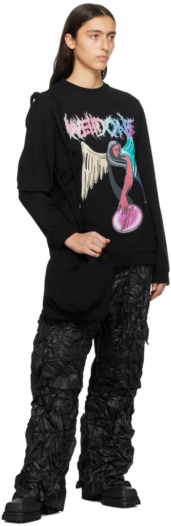 商品We11done|Black Printed Sweatshirt,价格¥1215,第4张图片详细描述