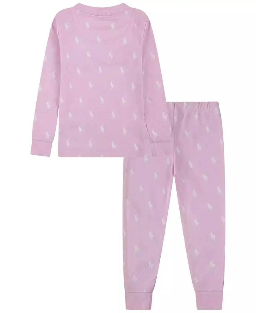 商品Ralph Lauren|Girls Toddler 2T-4T 2-Piece Long-Sleeve T-Shirt and Pants Pajama Set,价格¥365,第2张图片详细描述