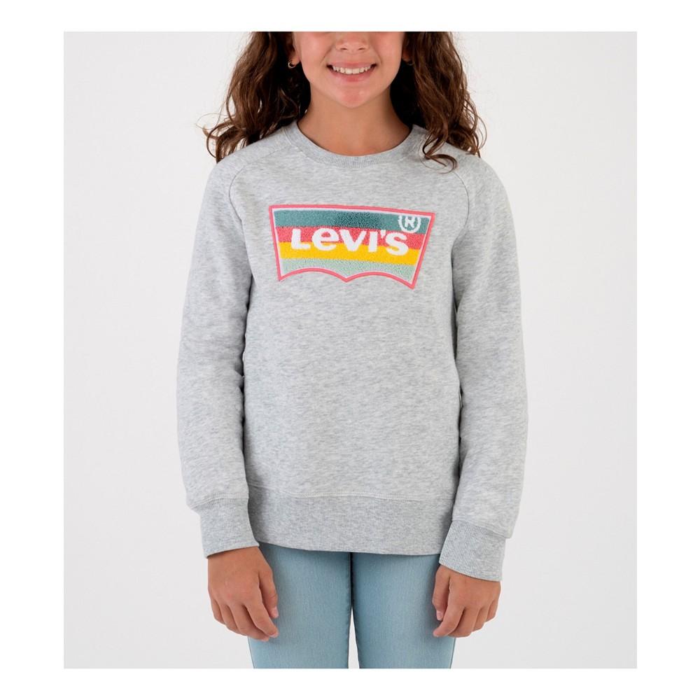 Girl Levi's Chenille Logo Crewneck Sweatshirt商品第1张图片规格展示