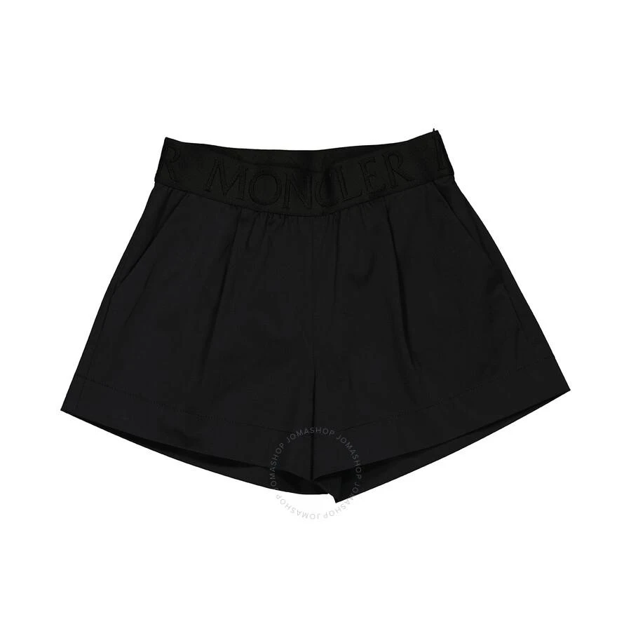 商品Moncler|Girls Black Logo Band Stretch Cotton Shorts,价格¥611,第1张图片