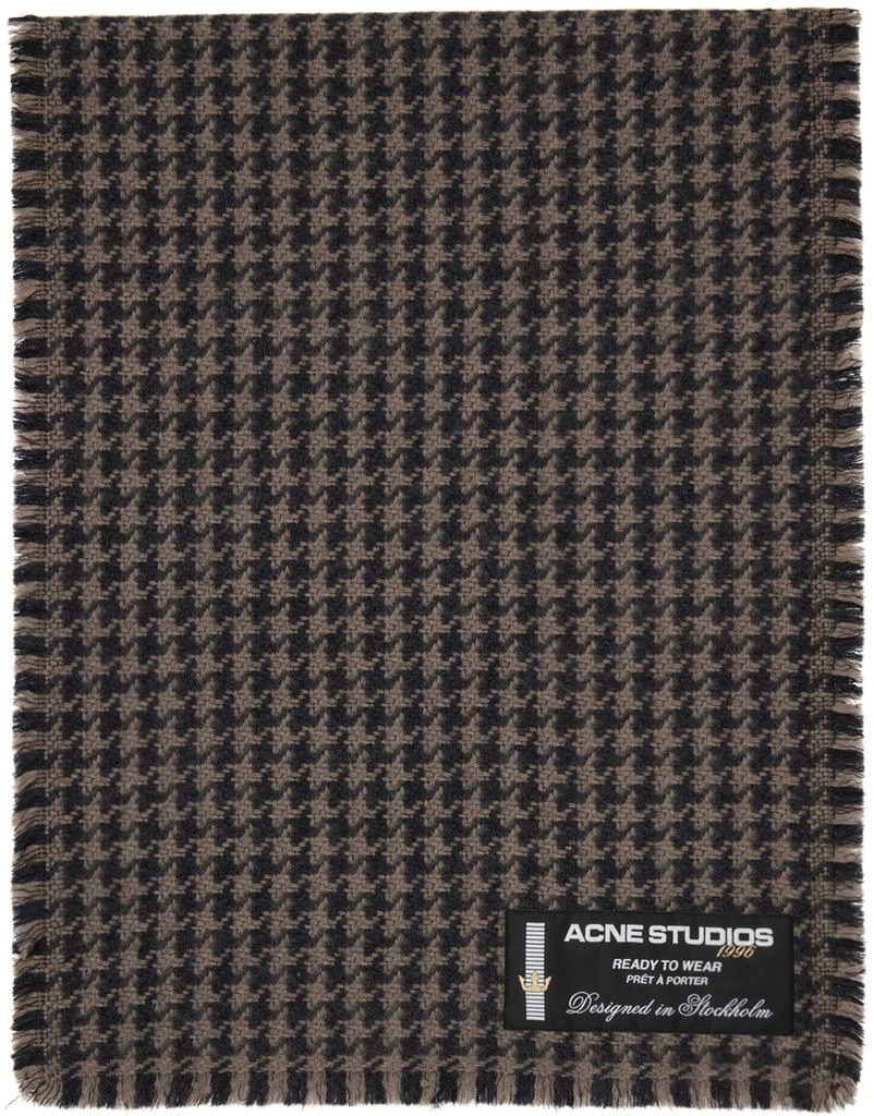 商品Acne Studios|Gray & Black Houndstooth Scarf,价格¥2833,第1张图片