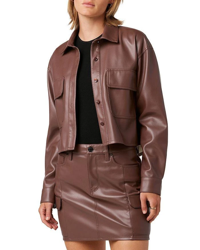 商品Hudson|Oversized Faux Leather Shirt,价格¥1280,第1张图片