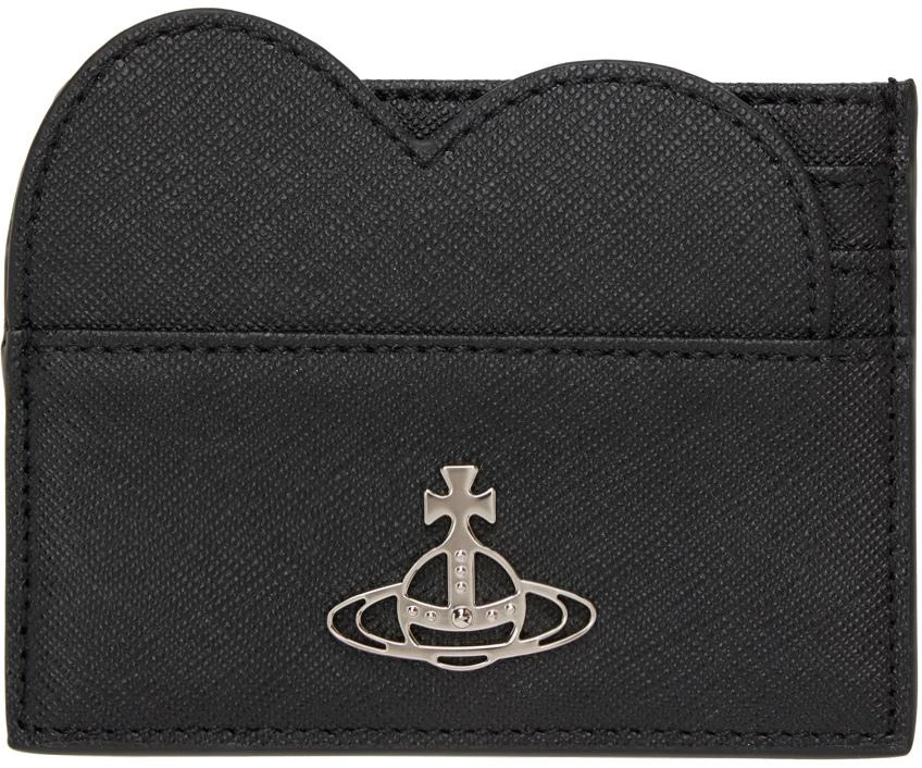 商品Vivienne Westwood|Black Saffiano Heart Card Holder,价格¥841,第1张图片