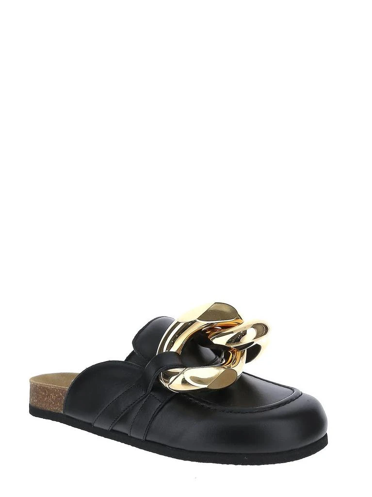 商品JW Anderson|Black leather Chain loafer mules,价格¥2508,第2张图片详细描述