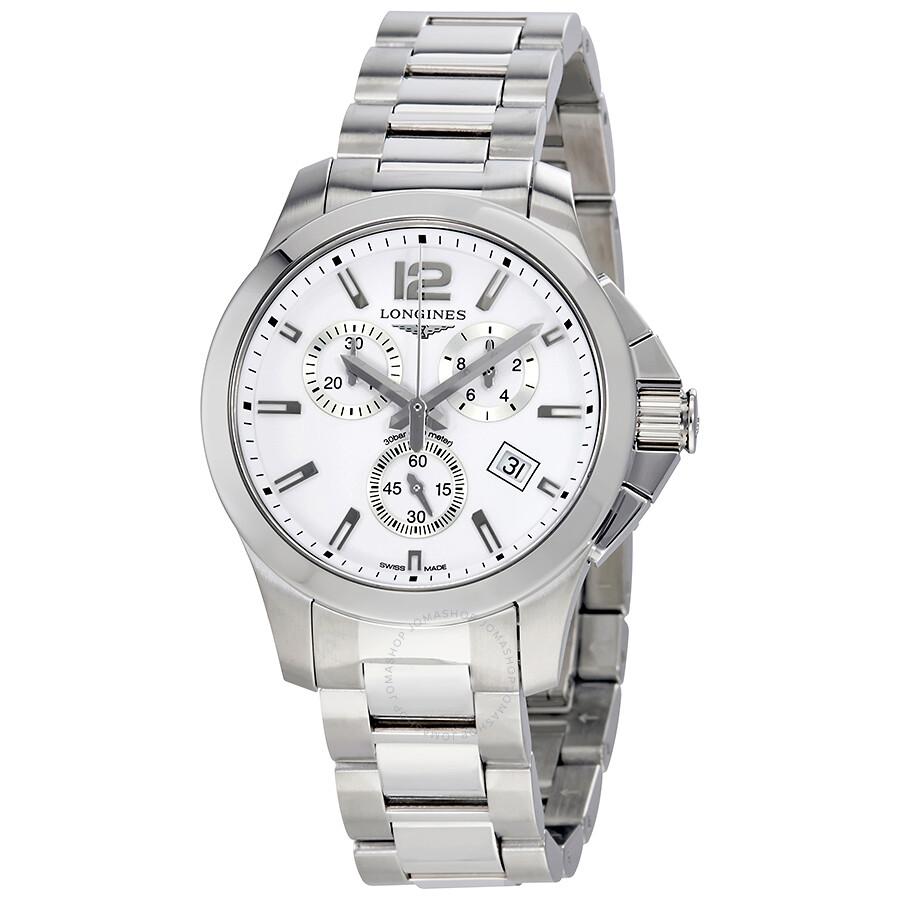 Longines Conquest Chronograph White Dial Unisex Watch L33794166