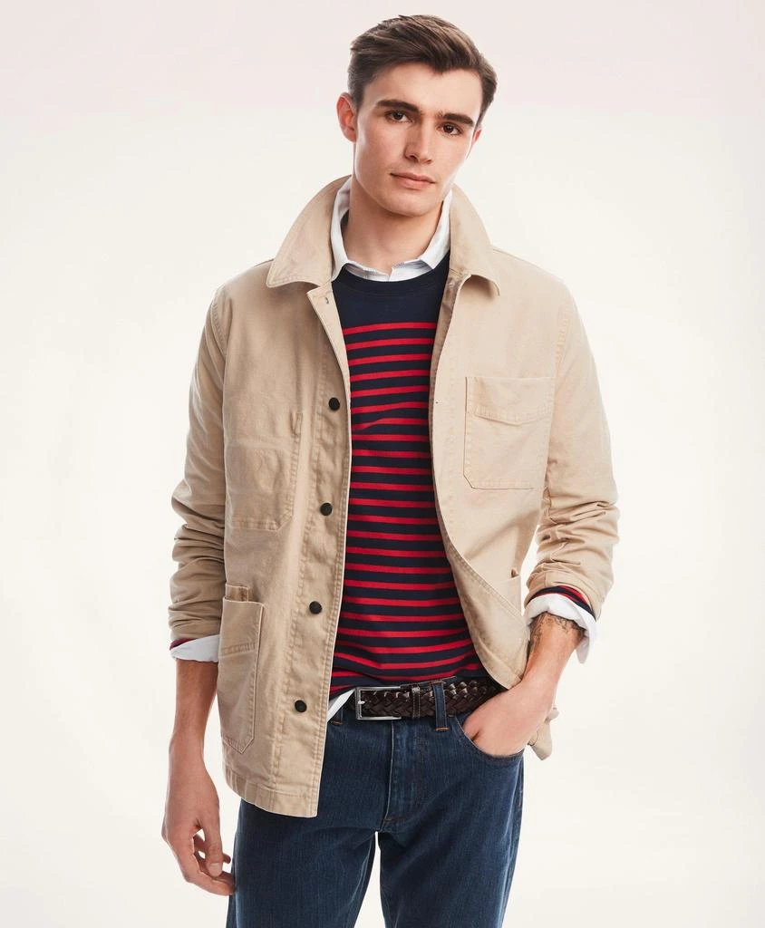 商品Brooks Brothers|Stretch Canvas Chore Jacket,价格¥1141,第1张图片