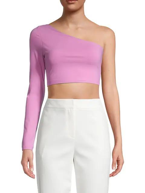 商品Susana Monaco|One-Shoulder Crop Top,价格¥111,第3张图片详细描述